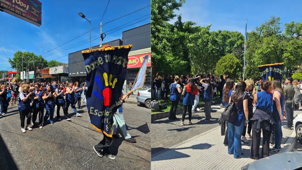 Movilización de escuelas de educación especial en Monte Grande