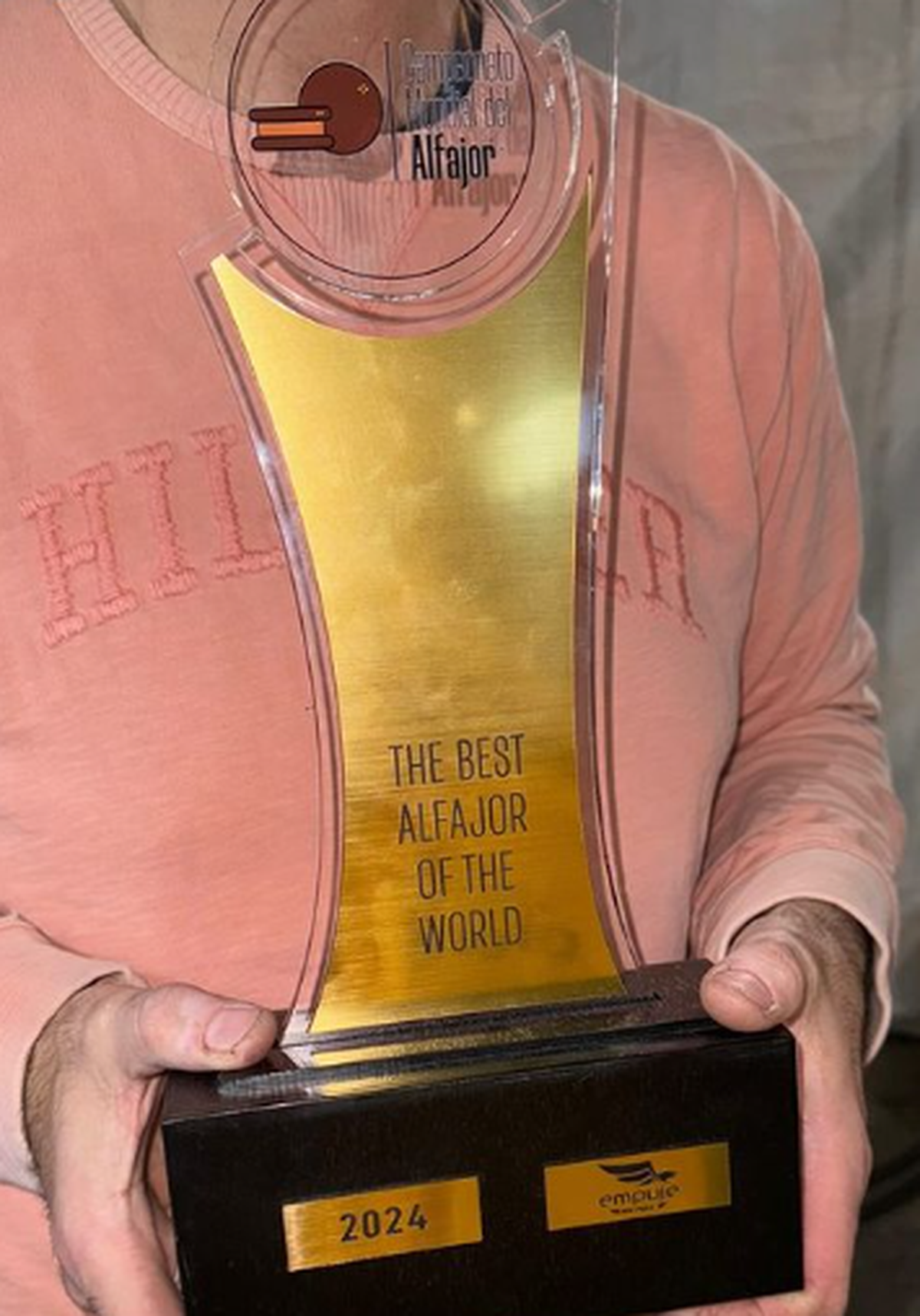 El premio que recibió Sebastián Gaudio por su alfajor. El premio que recibió Sebastián Gaudio por su alfajor.