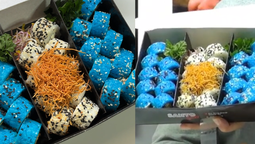 santo sushi lanzo una tabla mundialista con piezas celestes y blancas de cara al mundial