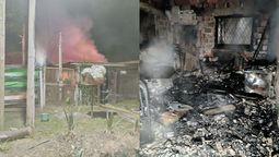 devastador incendio en almirante brown: una familia lo perdio todo y pide ayuda para reconstruir su casa