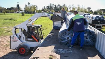 San Vicente: avanza la construcción de la cancha de hockey en el Campus Universitario