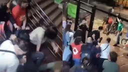 un estudiante fue denunciado por acoso, se atrinchero en la facultad y un grupo de alumnas lo saco a la fuerza