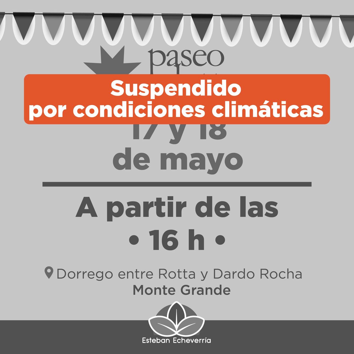 El evento de Monte Grande quedó suspendido. 