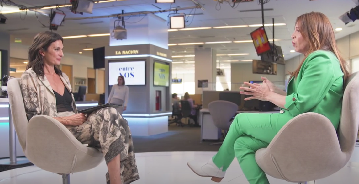 Lizy Tagliani durante la entrevista. 