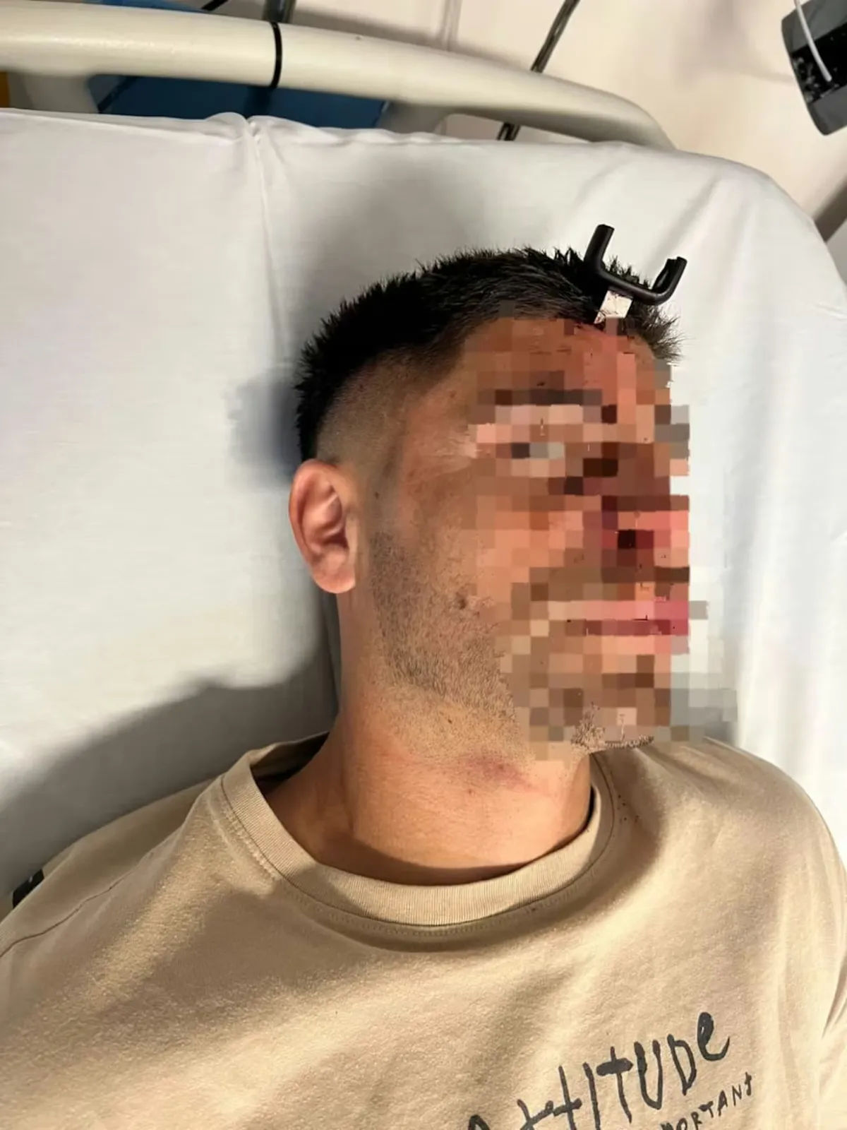 De esta manera se encontraba el ex jugador de Claypole.