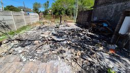 almirante brown: un incendio destruyo por completo una vivienda