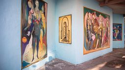 almirante brown: realizaron un mural en homenaje a raul soldi en uno de sus principales accesos