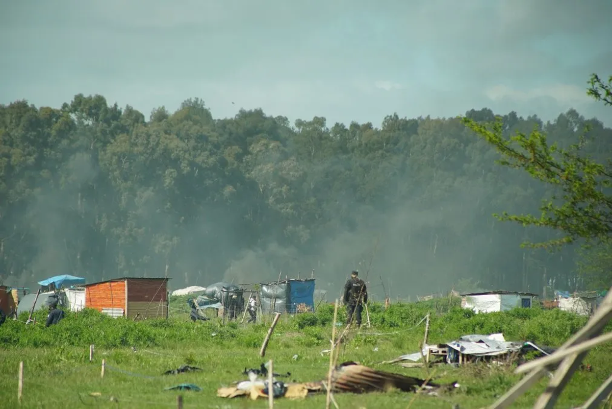 La toma de tierras en Guernica durante el año 2020.  