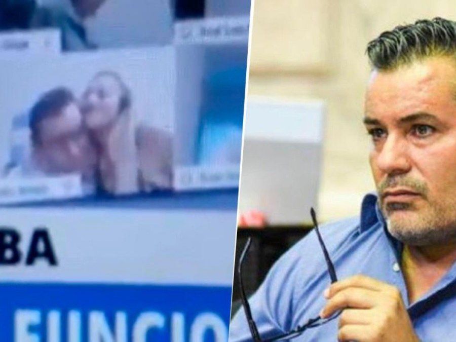 El momento en que el diputado Juan Emilio Ameri fue sorprendido en un acto sexual. Es oriundo de Lomas de Zamora.