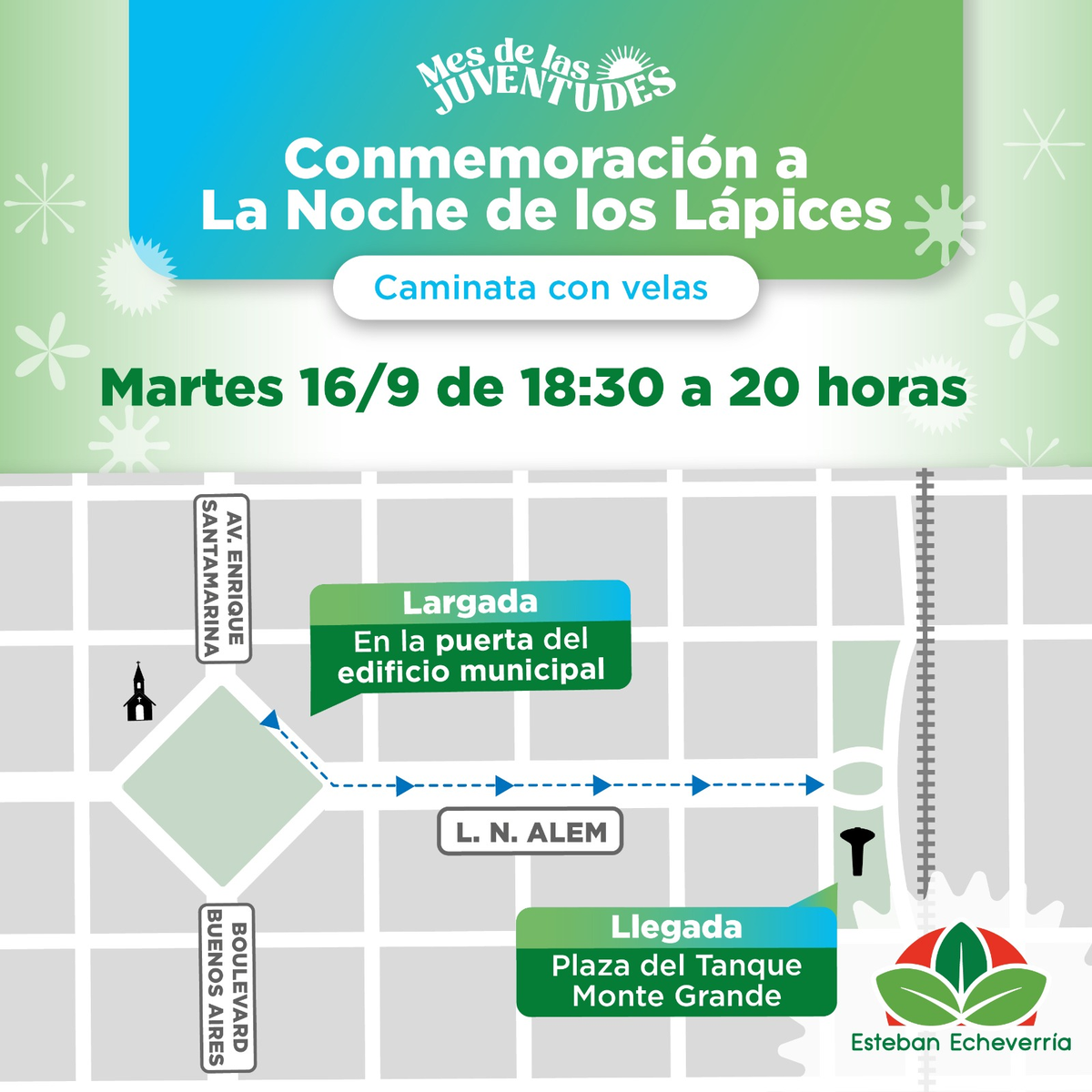 La caminata se realizar&aacute; en el centro de Monte Grande.