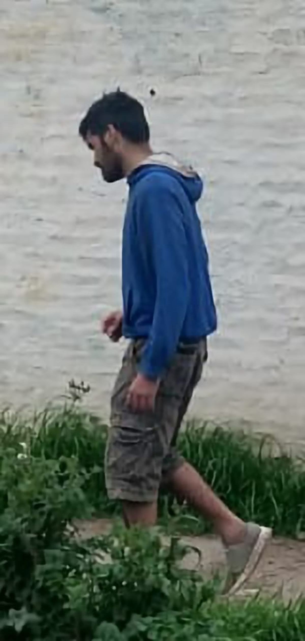 La foto que le tomaron a Brayan, vecino de Monte Grande, el pasado 13 de agosto. 