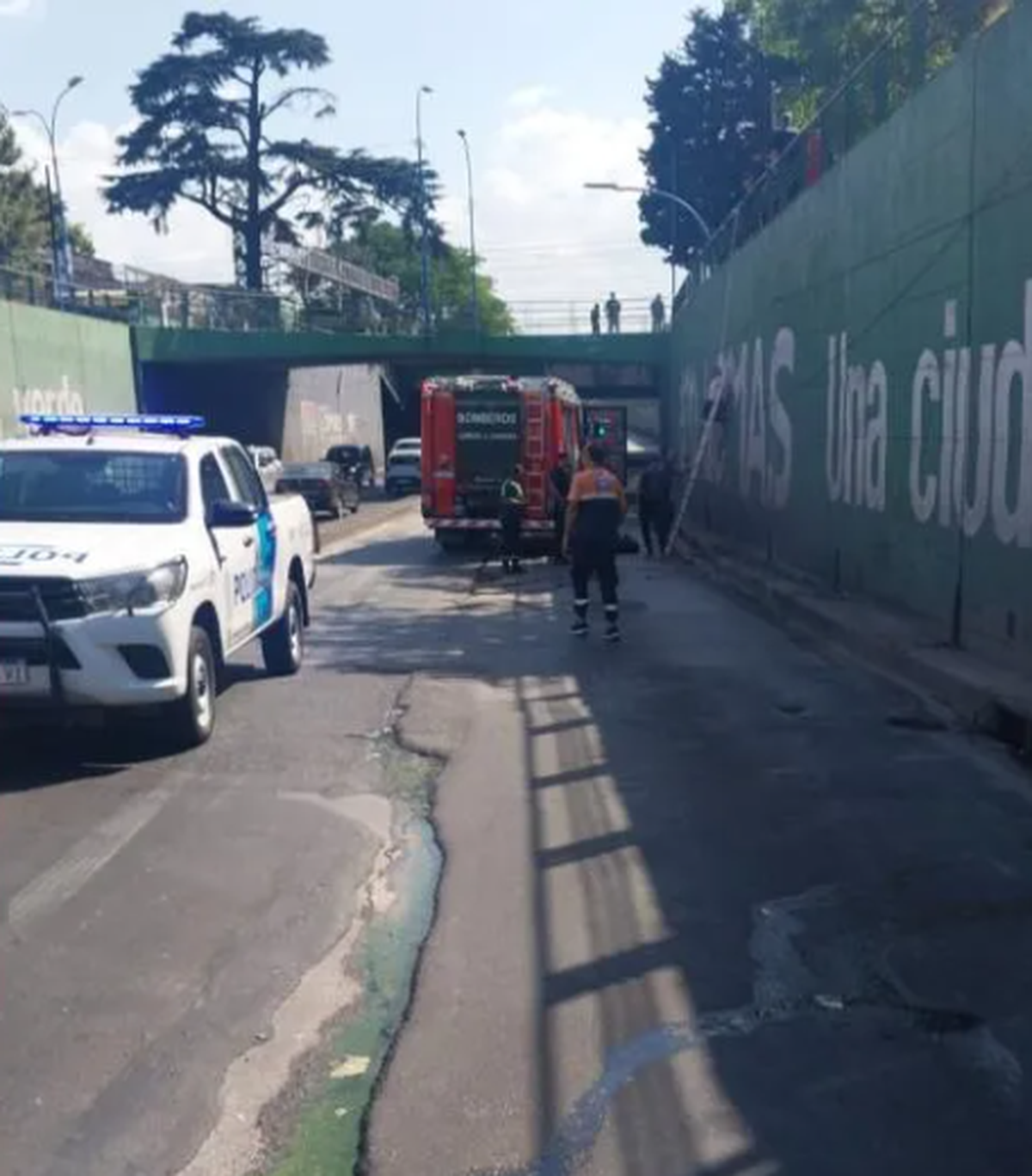 El hecho ocurrió en el puente bajo nivel de Temperley. El hecho ocurrió en el puente bajo nivel de Temperley.