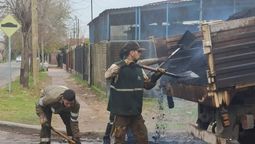 el jagüel: continuan los trabajos de bacheo