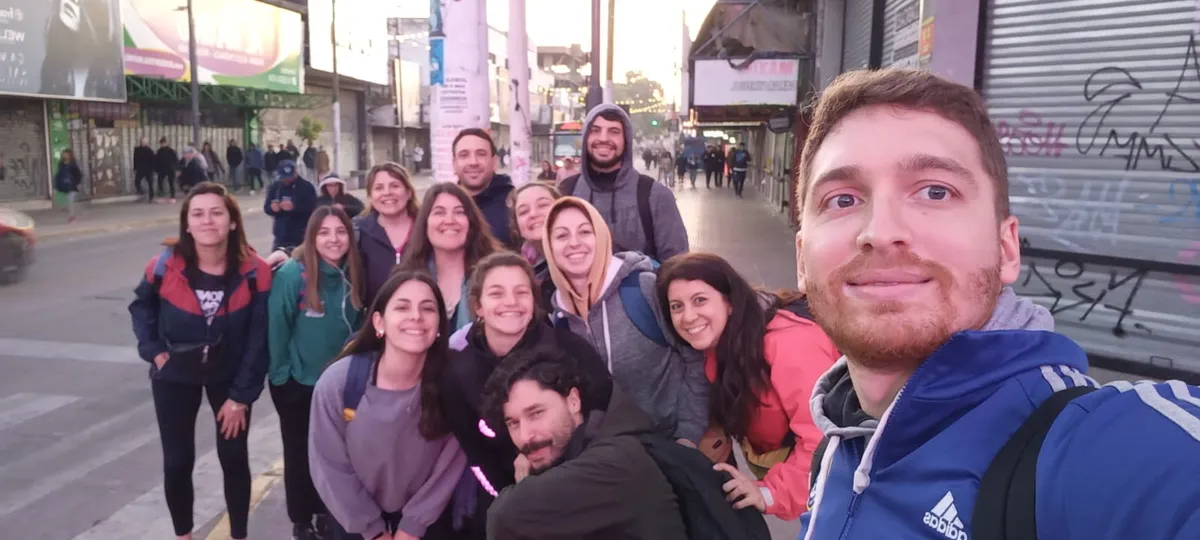 La comunidad del Movimiento de la Palabra de Dios de la parroquia La Anunciación de Luis Guillón en la peregrinación de 2022.