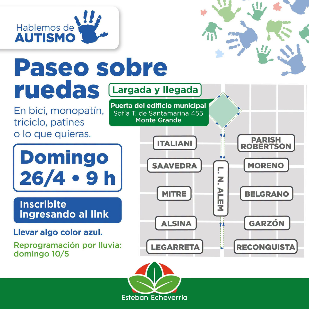 El Paseo sobre ruedas se realizará este domingo en Monte Grande. 