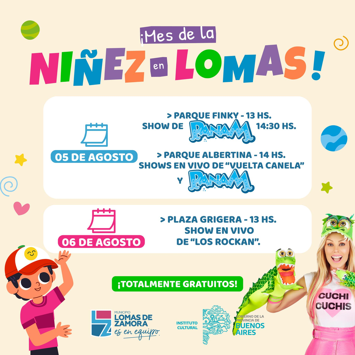Se realizarán shows y actividades en diferentes parques de Lomas de Zamora. 