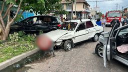 triple choque en almirante brown: dos heridos