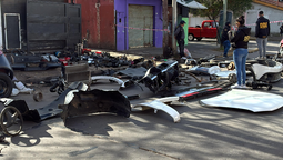 monte grande: un detenido tras allanamientos en desarmaderos de autos