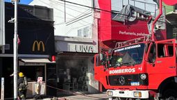 monte grande: incendio en la sucursal de postres de mcdonalds