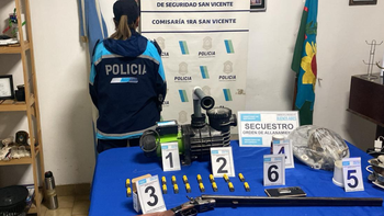 San Vicente: un detenido por poseer un arma de guerra y objetos robados