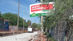 luis guillon: avanza la obra de pavimentacion de la calle marxer