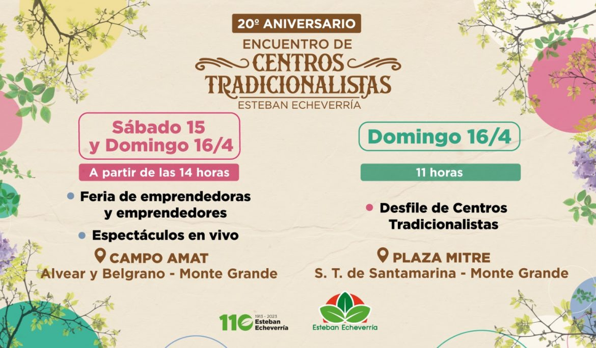 El evento tendrá lugar en Monte Grande, Esteban Echeverría.