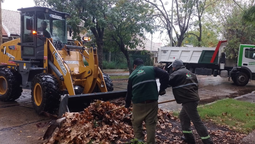 esteban echeverria: realizaron tareas de limpieza y saneamiento ante las intensas lluvias
