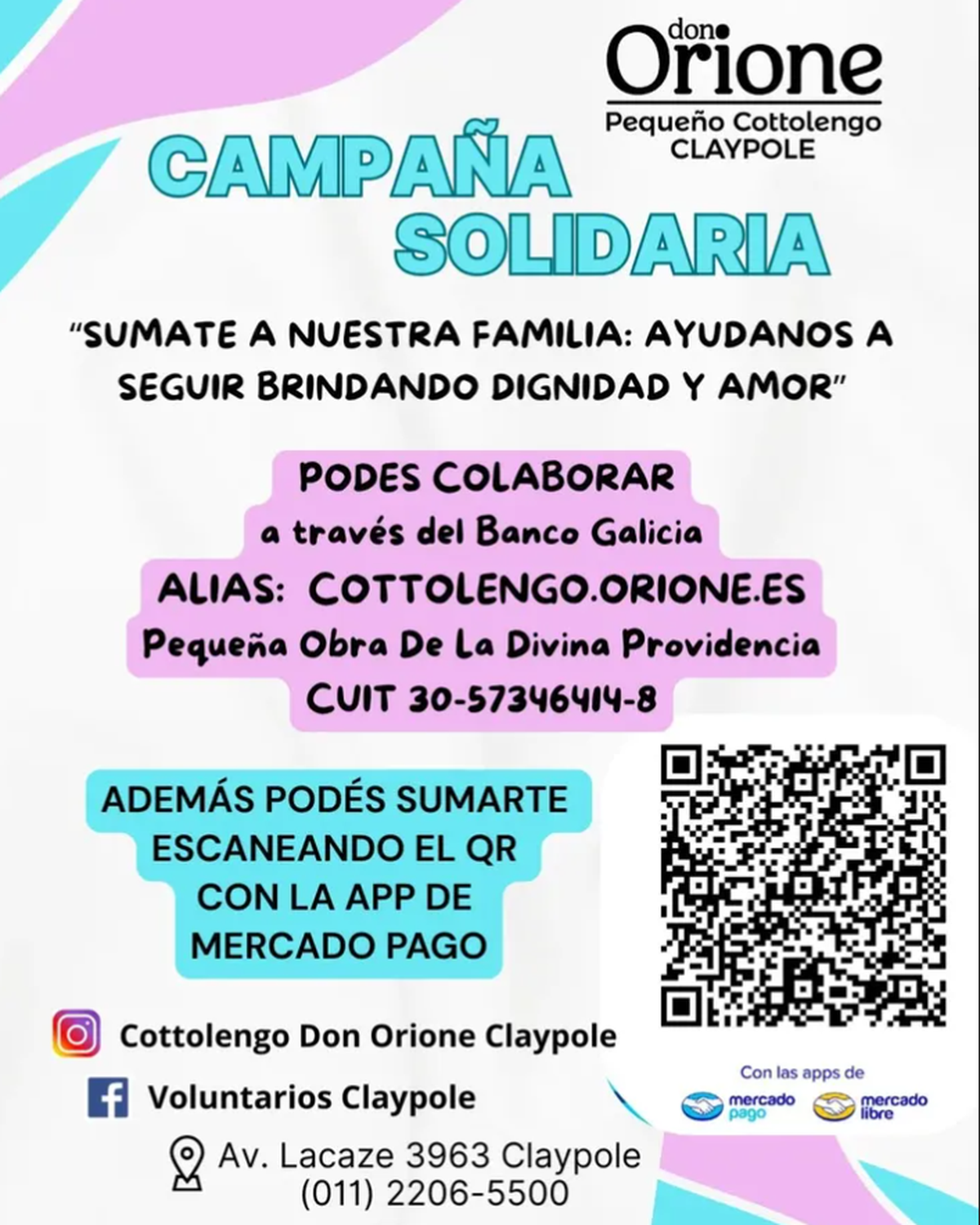 Flyer de difusión de la entidad. 