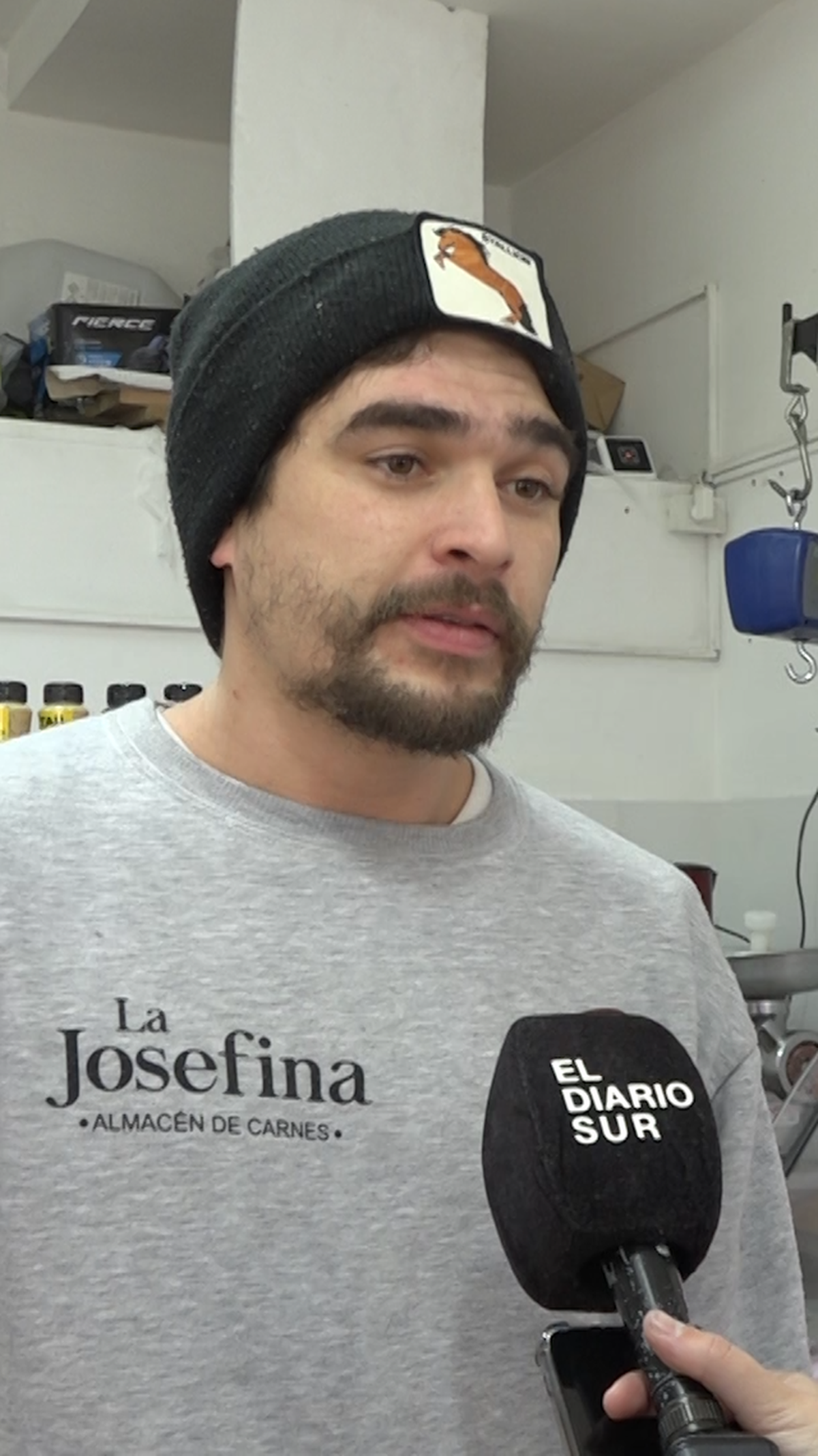 Luciano Ochuzzi, de &ldquo;La Josefina, almac&eacute;n de carnes&rdquo;, en Luis Guill&oacute;n.