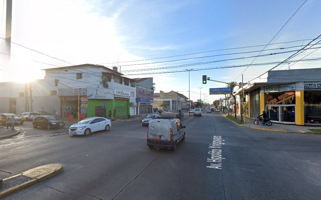 Hipólito Yrigoyen y Reconquista, el lugar del accidente.