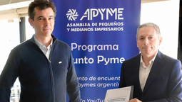 fernando gray se reunio con el presidente de apyme, julian moreno