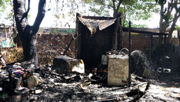 terrible incendio de una casa en almirante brown: una mujer debio ser asistida
