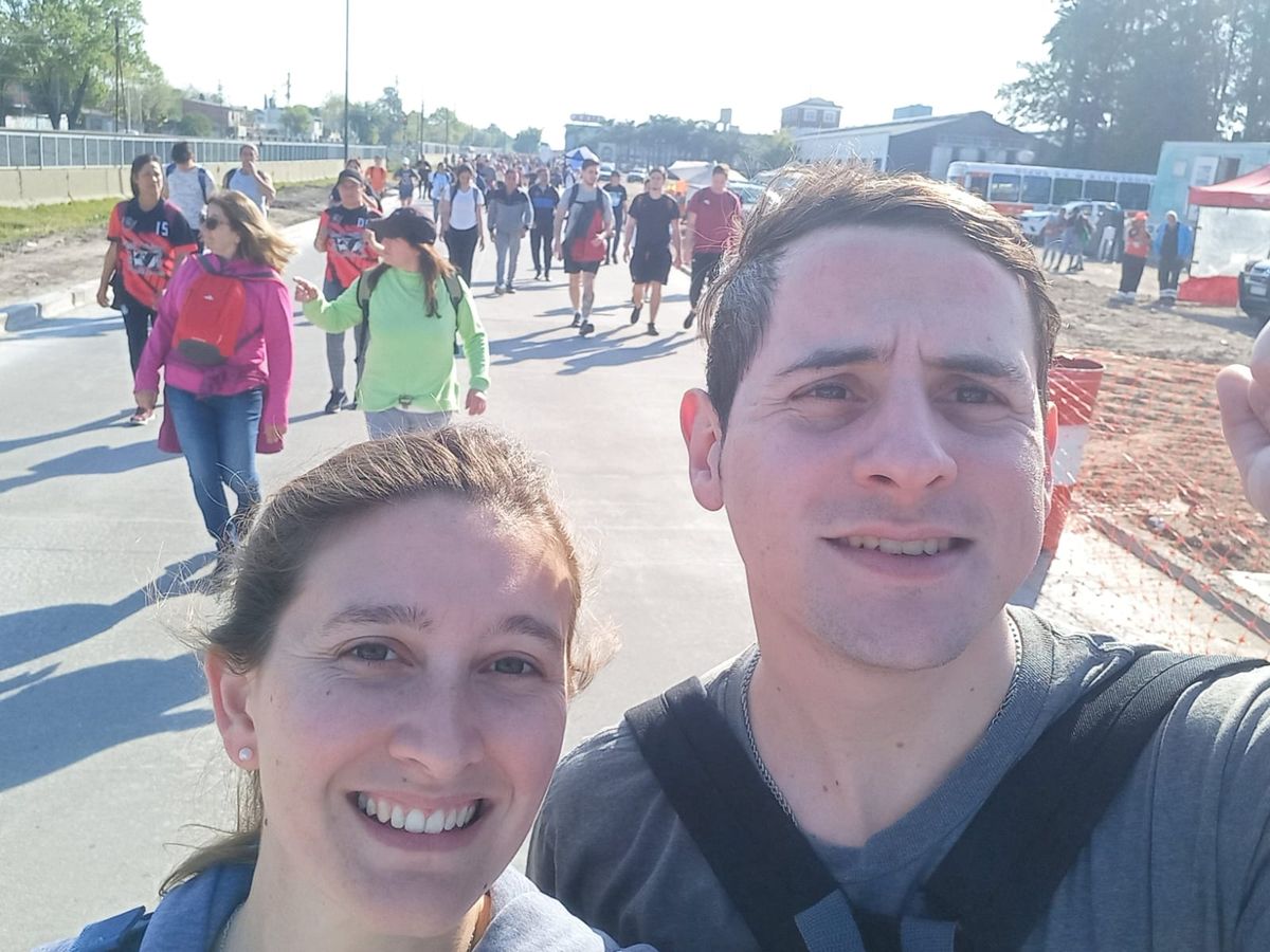 Esteban Grillo y Cecilia Platas son un matrimonio de la zona que frecuenta participar de las peregrinaciones.