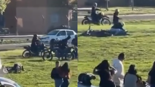 Ezeiza: Ladrones dispararon dos veces para robarle la moto a una pareja a plena luz del día