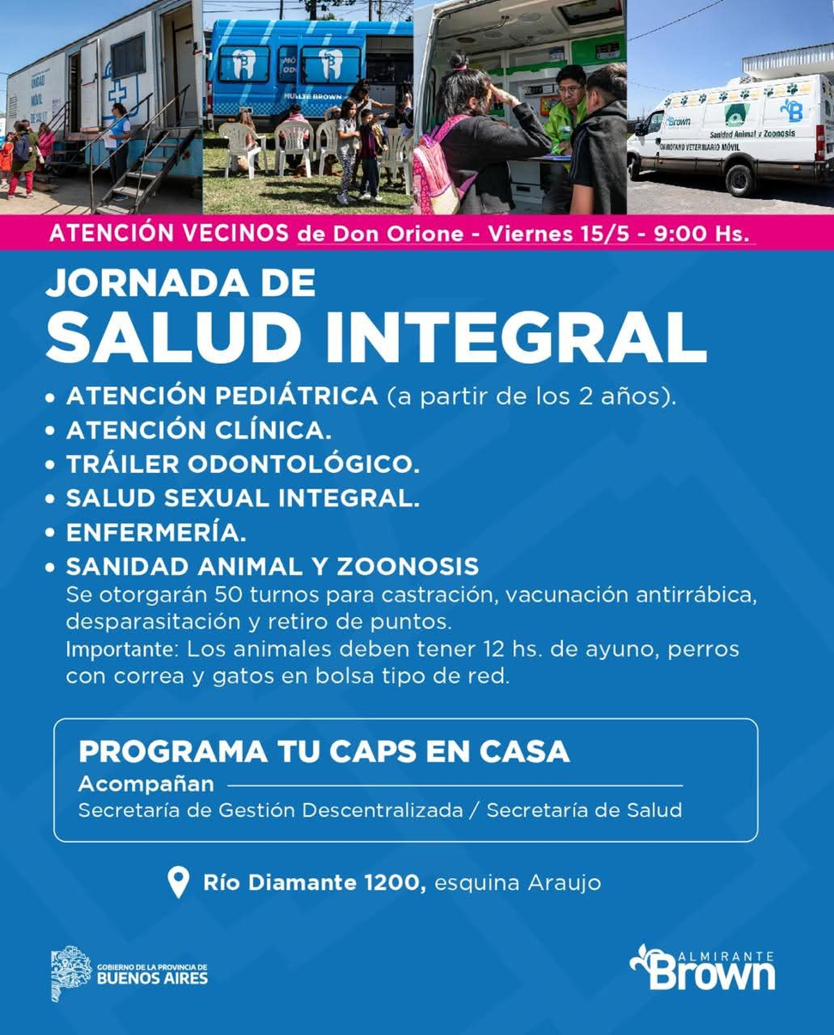 Es la quinta edición consecutiva del programa de salud integral en Almirante Brown. Es la quinta edición consecutiva del programa de salud integral en Almirante Brown.
