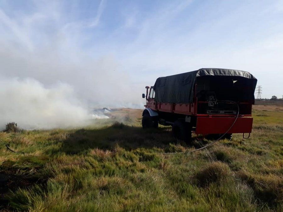 Intenso operativo para sofocar el incendio en el predio de Covelia.