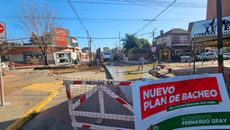 avanzan las obras de bacheo en luis guillon: que calle esta cortada en cercanias a la estacion