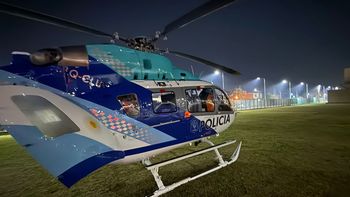 Monte Grande: un helicóptero aterrizó en el Hospital del Bicentenario para trasladar a una paciente