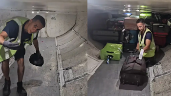 Así cargan el equipaje en Ezeiza: el video viral de un operador de rampa