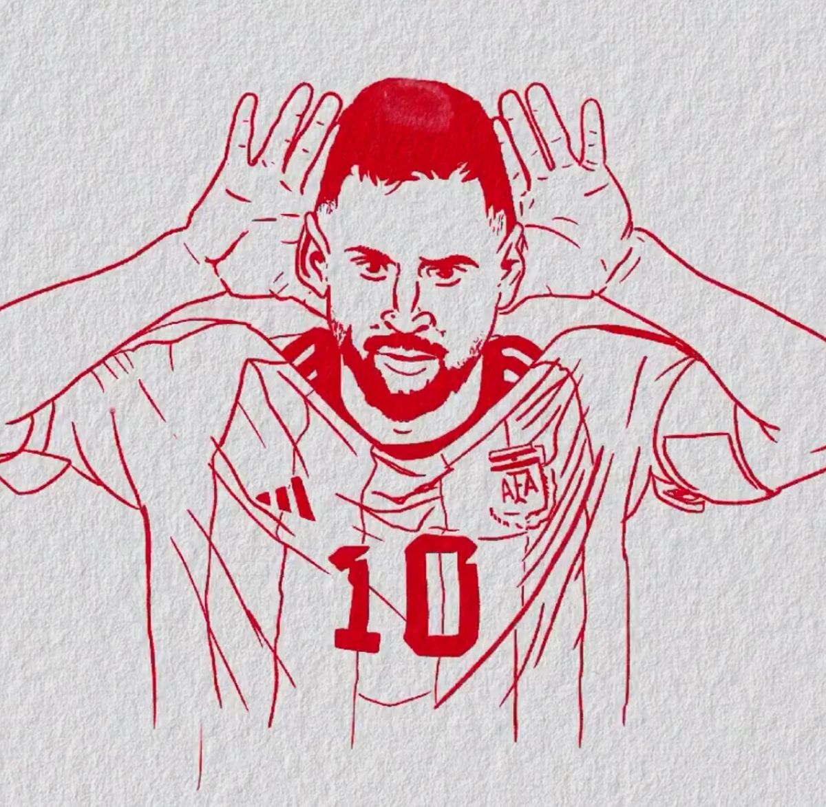 Uno de los diseños de Agustín Tripodaro tras la victoria de Argentina en el Mundial. 