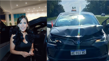 Barby Franco chocó en Cañuelas con su Tesla: otros dos vehículos involucrados