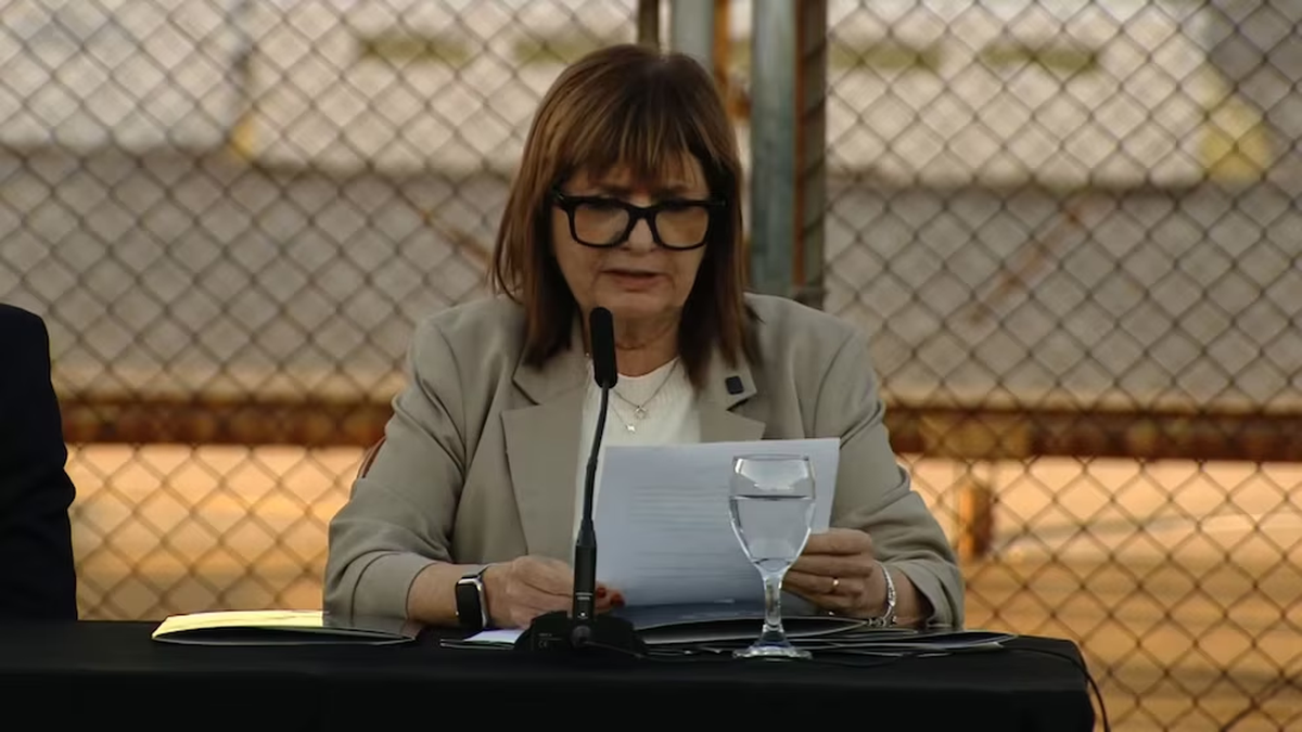 La ministra de Seguridad, Patricia Bullrich. 