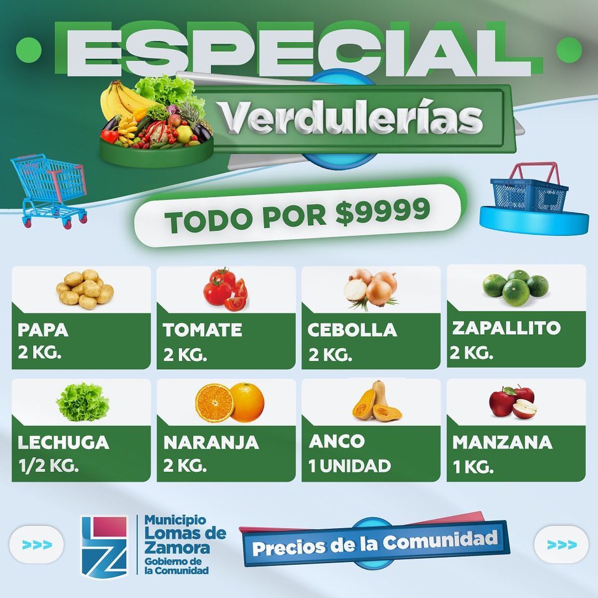 El Municipio de Lomas lanzó Especial Verdulería: qué productos hay en promoción y dónde conseguirlos