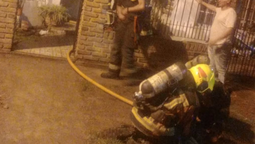 monte grande: rescataron y reanimaron a un gato tras el incendio de una casa